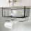 Bathroom Kitchen Wire Shelf Basket Organizer Black 2