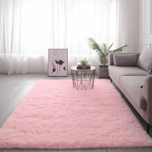 Pink microfiber area rug machine washable 24x36 inches