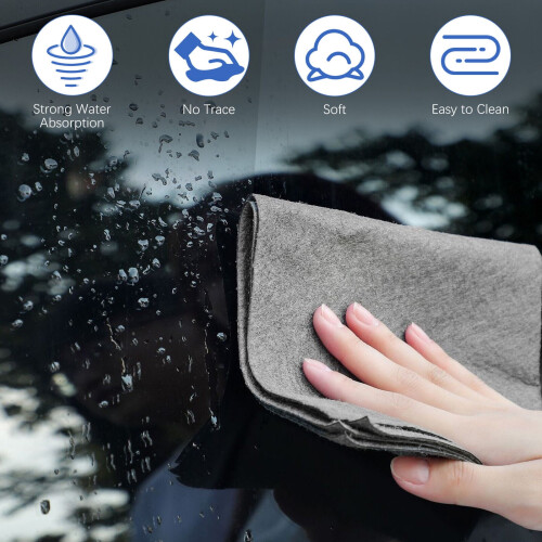 Glass Cleaning Cloths Microfiber Reusable 5 Pcs 2