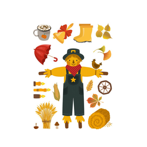 TEVEQ maple leaf window stickers autumn Thanksgiving