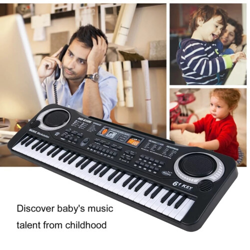 61-Key Digital Piano with Built-in Speaker and Mic