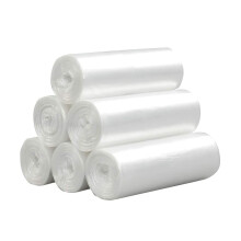 TAKTUK Plastic Garbage Bags Transparent 180 Count