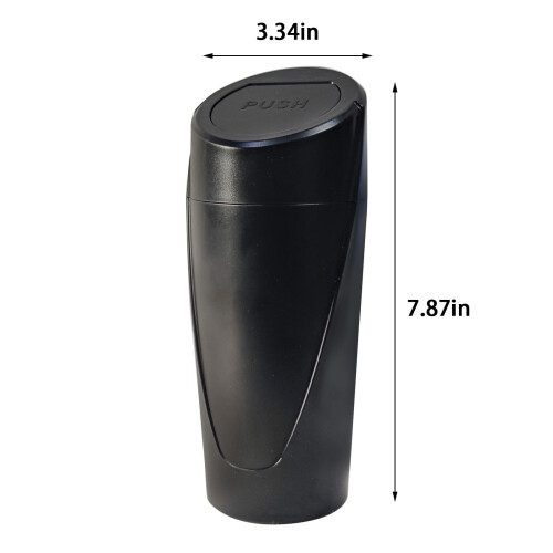 Car Trash Can with Lid Leakproof Mini Vehicle Garbage Bin 1 2