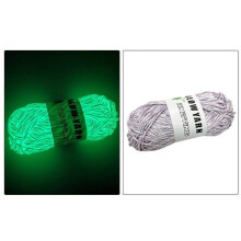 Glow-in-the-Dark Crochet Yarn Purple 2mm 1 Skein