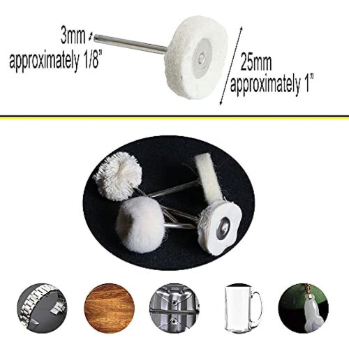 Polishing Buffing Wheel Set Wool Felt Cotton 50 Pcs 1