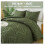 Dark Olive Green Comforter Set Full 3-Piece Boho Tufted 7