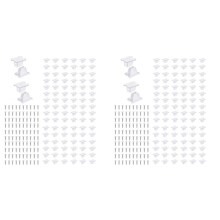200 Clips de Montaje para Tiras LED, Clips para Luces de Neón, Soportes de Montaje con Tornillos para Luces de 5-6 mm de Ancho.