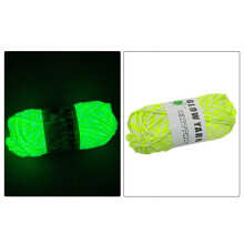 Glow-in-the-Dark Crochet Yarn 2mm Yellow Skein