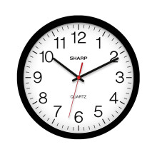 Sharp-compatible 14-inch silent wall clock black