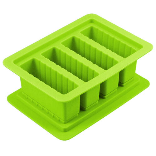 Silicone Butter Mold Food Grade Rectangle 4-Cavity 1