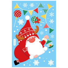 Santa Claus elk Christmas window stickers electrostatic no