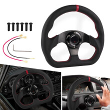 13 Inch Racing PC Game 320mm Leather Steering Wheel Drift Racing Parts Modified Steering Wheel