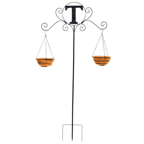 Monogram double planter stakes T 1 pack