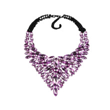 TureClos Damen Strass-Choker, modische Halskette für Festivals, Feiertage, Jahrestage, Verlobungen, Schule, Dates, helllila