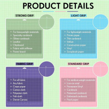 11 Pcs Cutting Mat Variety for Crafts Machine Gridded Quilting Cut Mats Strong Standard Light(12x12In, 24X 12In)