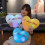 Heart Shaped Plush Pillow with LED Light White 6