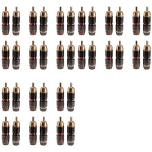 Lot de 36 Adaptateurs RCA Mâles à Souder pour Audio Vidéo CCTV Caméra IP Câble Coaxial de Sécurité à Souder