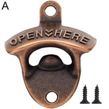 Wall Mounted Bottle Opener Retro Alloy 1 Piece
