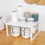 Kitchen Spice Rack Adjustable Metal Organizer Large White 4