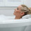 PU waterproof bathing pillow with suction cups white 4