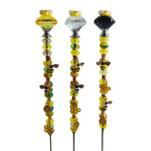 Bee Light Catcher Estacas Decorativas de Jardim Bastão de Fadas DIY Decoração Frisada com Pingente Suprimentos de Jardim B