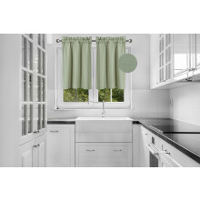 Sage Green Tier Panels Rod Pocket 30" W x 24" L 2 pcs