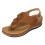 Women's open toe thong sandals brown size 8 wide 1