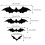 3D Bat Wall Decals PVC 4 Sizes for Halloween 2