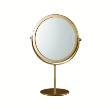 Gold Desktop Vanity Mirror Round Portable 1pc