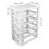 Storage Cabinet with Clear Drawers 5-Drawer White 2