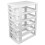 Storage Cabinet with Clear Drawers 5-Drawer White 3