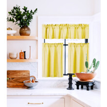 KK3 Yellow Blackout Curtains 3-Piece Set