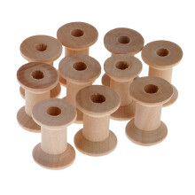 Wooden Thread Spools for Handicrafts 10 Pieces