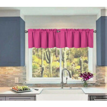 Kitchen valance thermal hot pink 54 in W x 18 in L