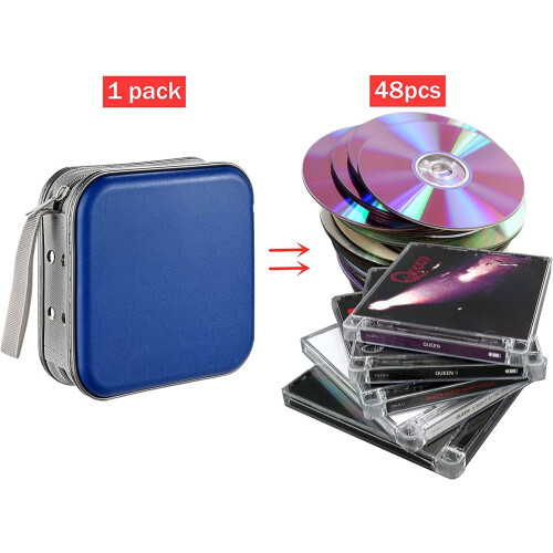 Θήκη DVD, θήκη CD χωρητικότητας 48, φορητή θήκη CD, σκληρή πλαστική θήκη πορτοφολιού DVD 1