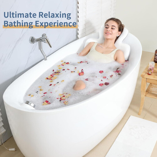 Bath Cushion with Suction Cups for Head and Neck Support 1