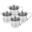 Stainless Steel Creamer Pot with Scale 4 pcs 1