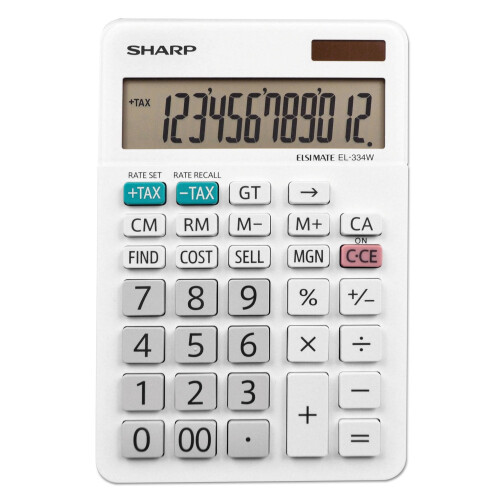 Sharp EL-334W calculator replacement LCD 12-digit