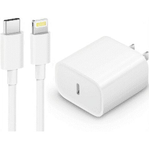 iPhone 11-13 20W USB-C Wall Charger with 6ft Lightning Cable