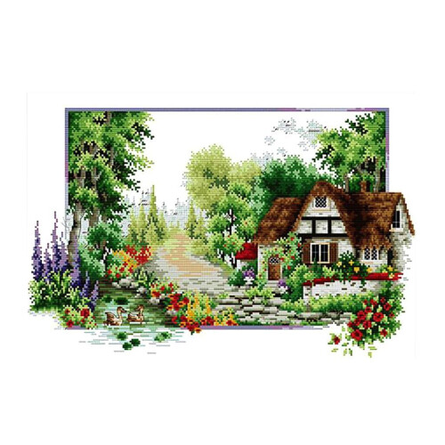 Cross Stitch Kit Printed Pattern Fabric 14CT Christmas