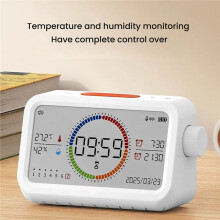 Thermohygrometer Klok Multifunctionele Temperatuur- en Vochtigheidsmeter Sensor Binnenklok Slimme Temperatuur