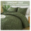 Dark Olive Green Comforter Set Queen 3-Piece Boho Tufted 8