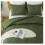 Dark Olive Green Comforter Set Queen 3-Piece Boho Tufted 4