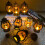 Halloween pumpkin lantern with electronic candle 6