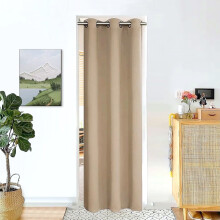 Blackout Curtain for Doorways Taupe 37 x 84 inches