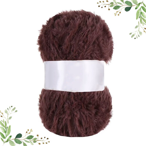 Chunky Chenille Garn Imitert Ull 2 Nøster 1