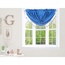 Royal Blue Swag Valance with Insulated Foam Lining 48"W x