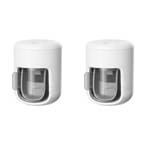 2X Automatic Toothpaste Dispenser, Wall Mounted with Visualization of Toothpaste Rate