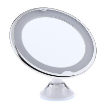 Wall-Mounted LED Bathroom Mirror 7X Magnification