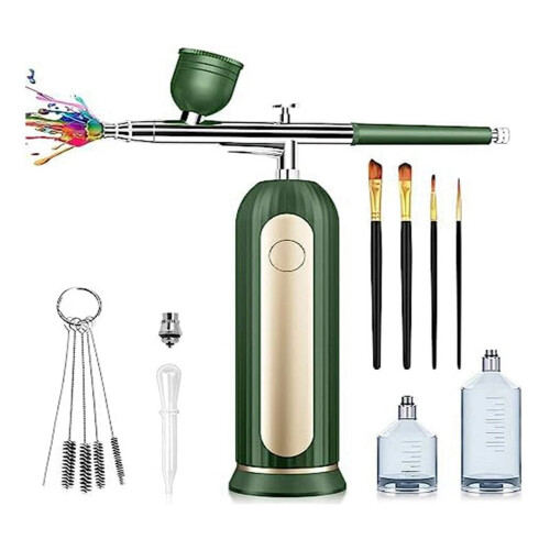 Oplaadbare draadloze airbrushset met compressor